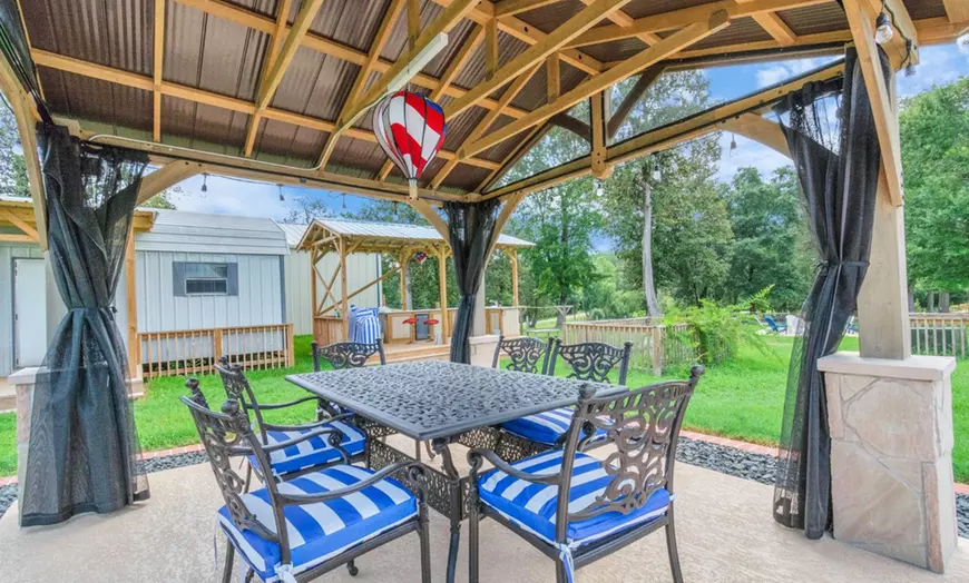 Outdoor pavilion and dining area