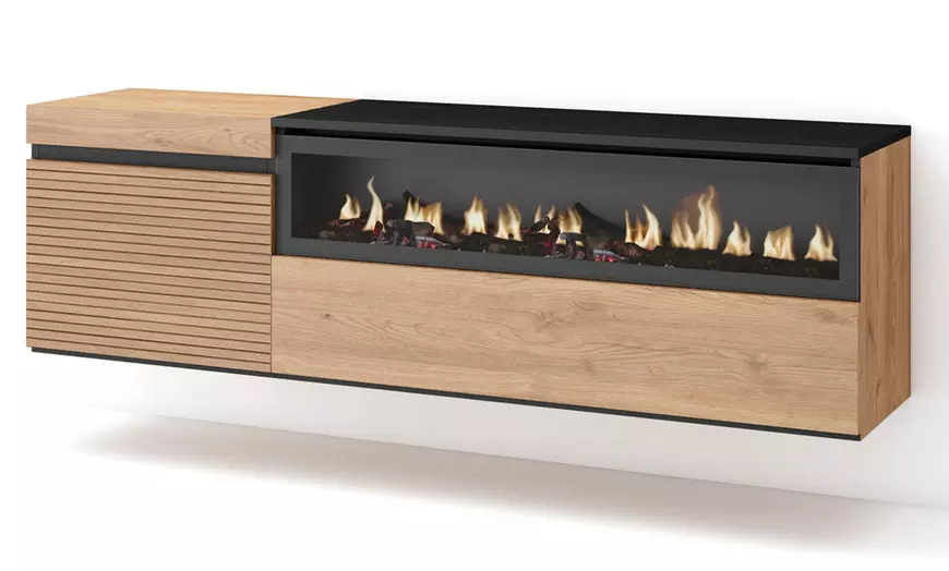 Image 20: TV-meubel met of zonder led-elektrische openhaard