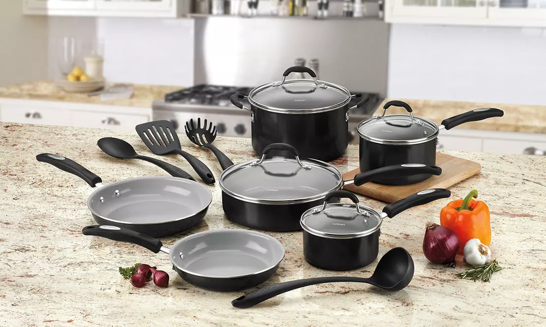 Cuisinart 14-Piece Pro Classic Ceramic-Coated Aluminum Cookware Set - Primary Image