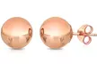 14K Rose Gold Ball Stud Earrings - Second Medium