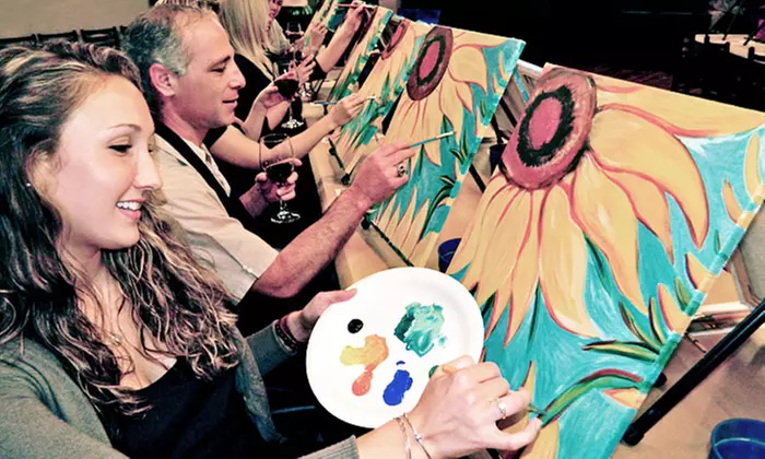 One, Two, or Four Three-Hour Painting Classes at Painting & Vino (Up to 56% Off) - Primary Image