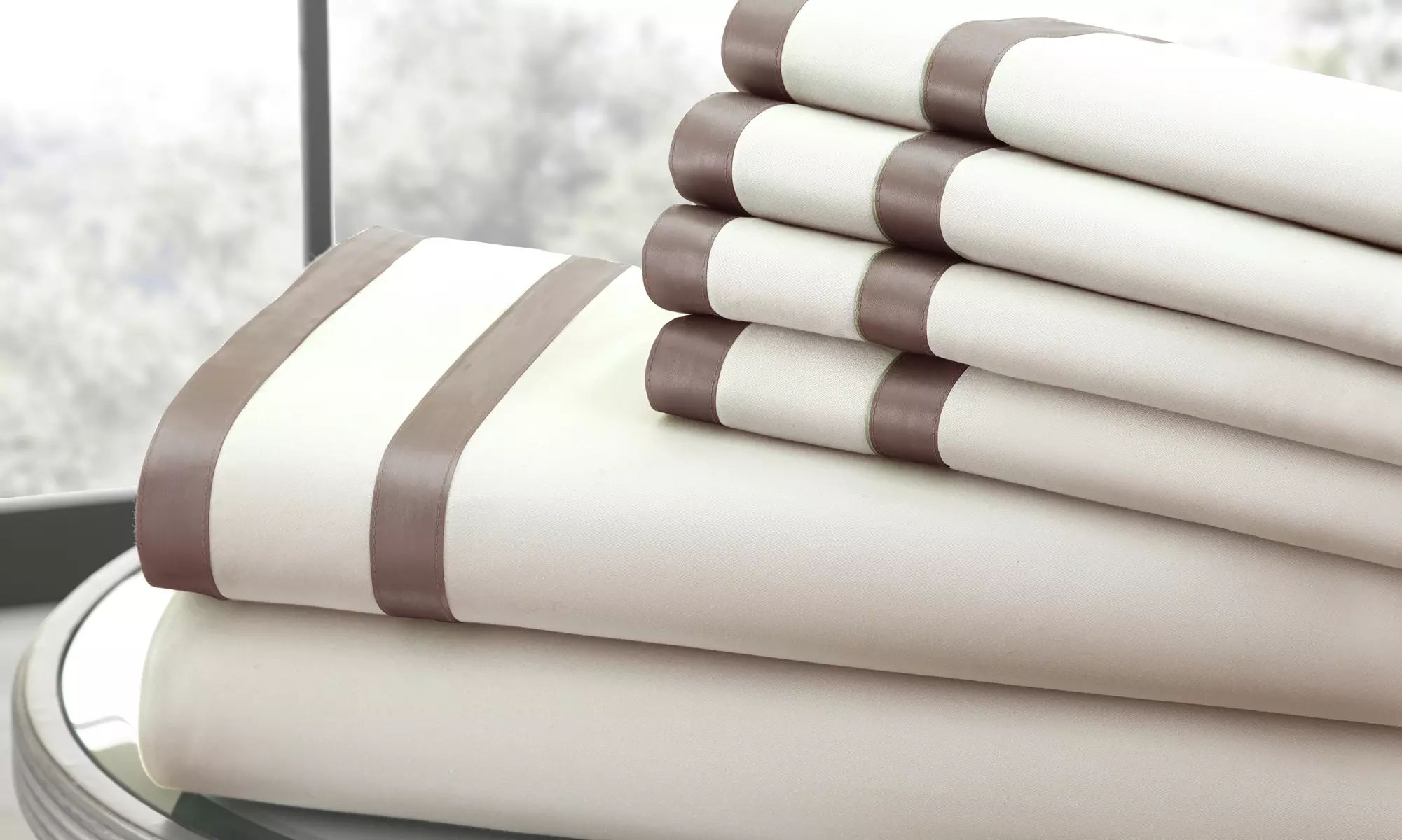 Italian Hotel Collection 1,000TC 6-Piece Sheet Set with Double Satin Band from $49.99–$64.99 - Primary Image
