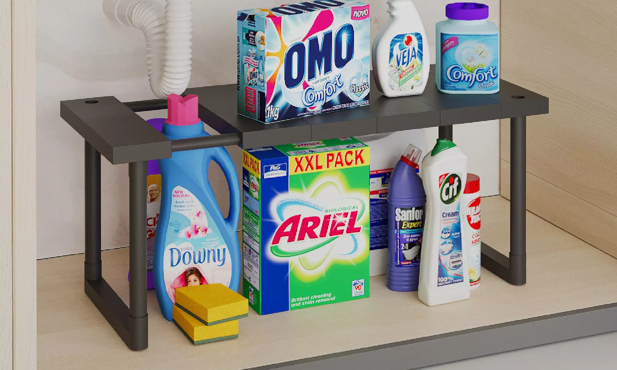 Organizador para debajo del fregadero