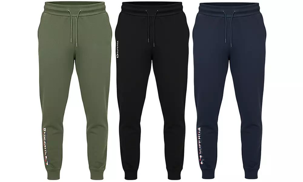 Superga Pantalone da uomo in cotone felpato