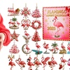 Image 3: 2D Flat Advent Calendar Surprise Box Flamingo Theme Christmas Gift