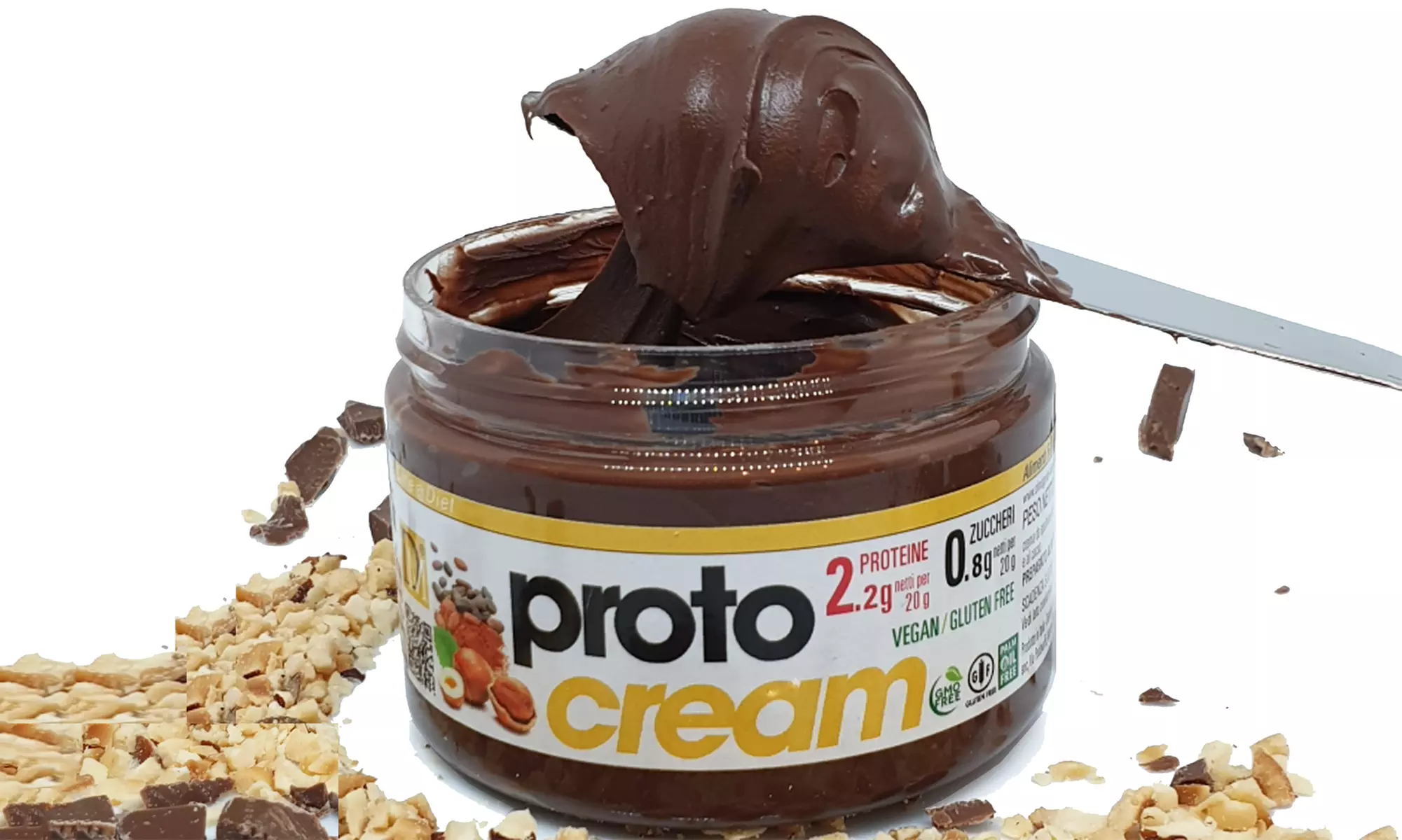5, 10 o 15 botes de crema de cacao y avellanas hiperproteica para untar Protocream Line de Protein Diet - Primary Image