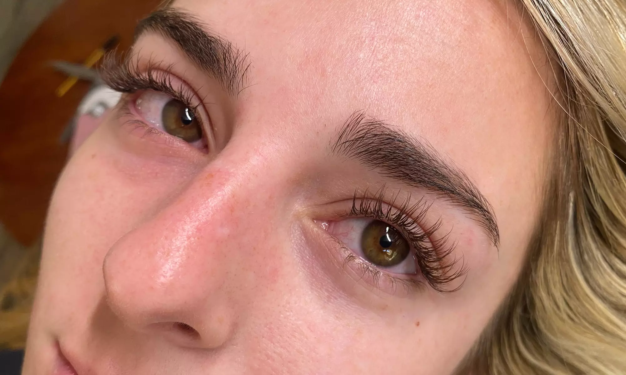 Unique Style with Lash Set, Monthly Fill & Feather Hair Extensions