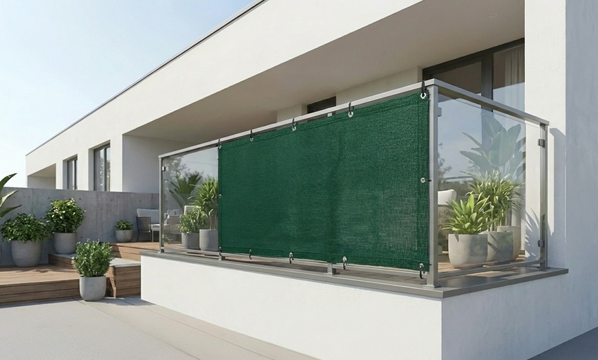 Image 7: Voile d'ombrage résistante au vent avec œillets métalliques