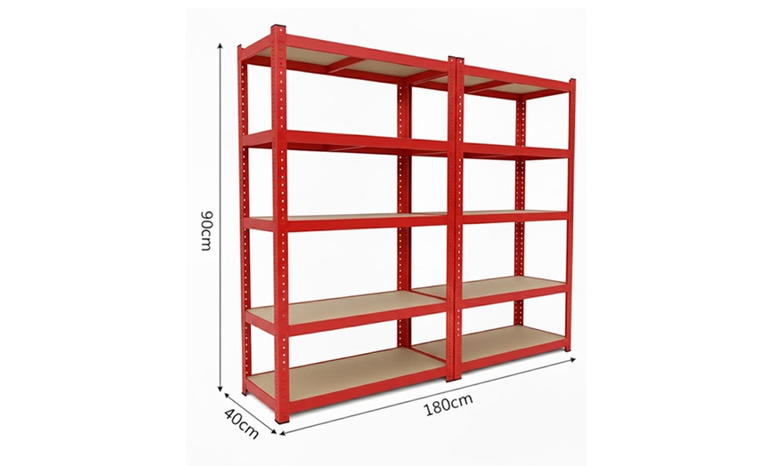 Image 18: Set di 2 scaffali in metallo con 5 ripiani