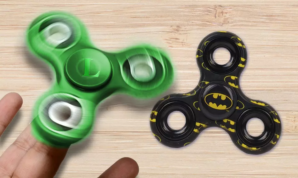 One, Two, Three, Four, or Five Custom Fidget Spinner Combos with Superman, Batman, or Spongebob (Up to 89% Off) - Primary Image