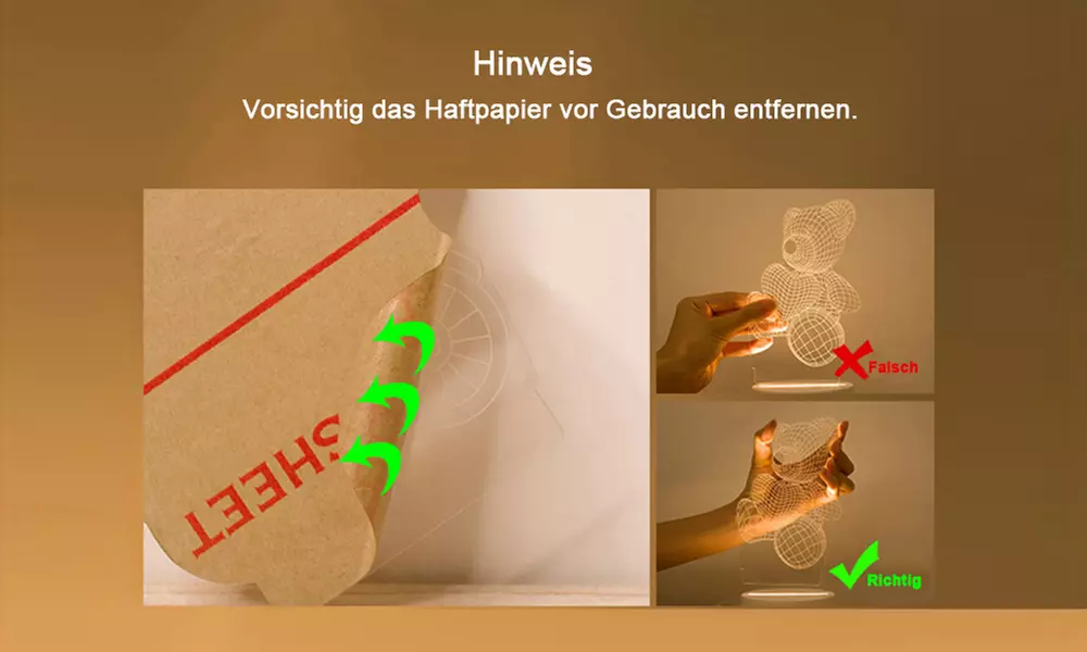 3D Illusions-Nachtlicht