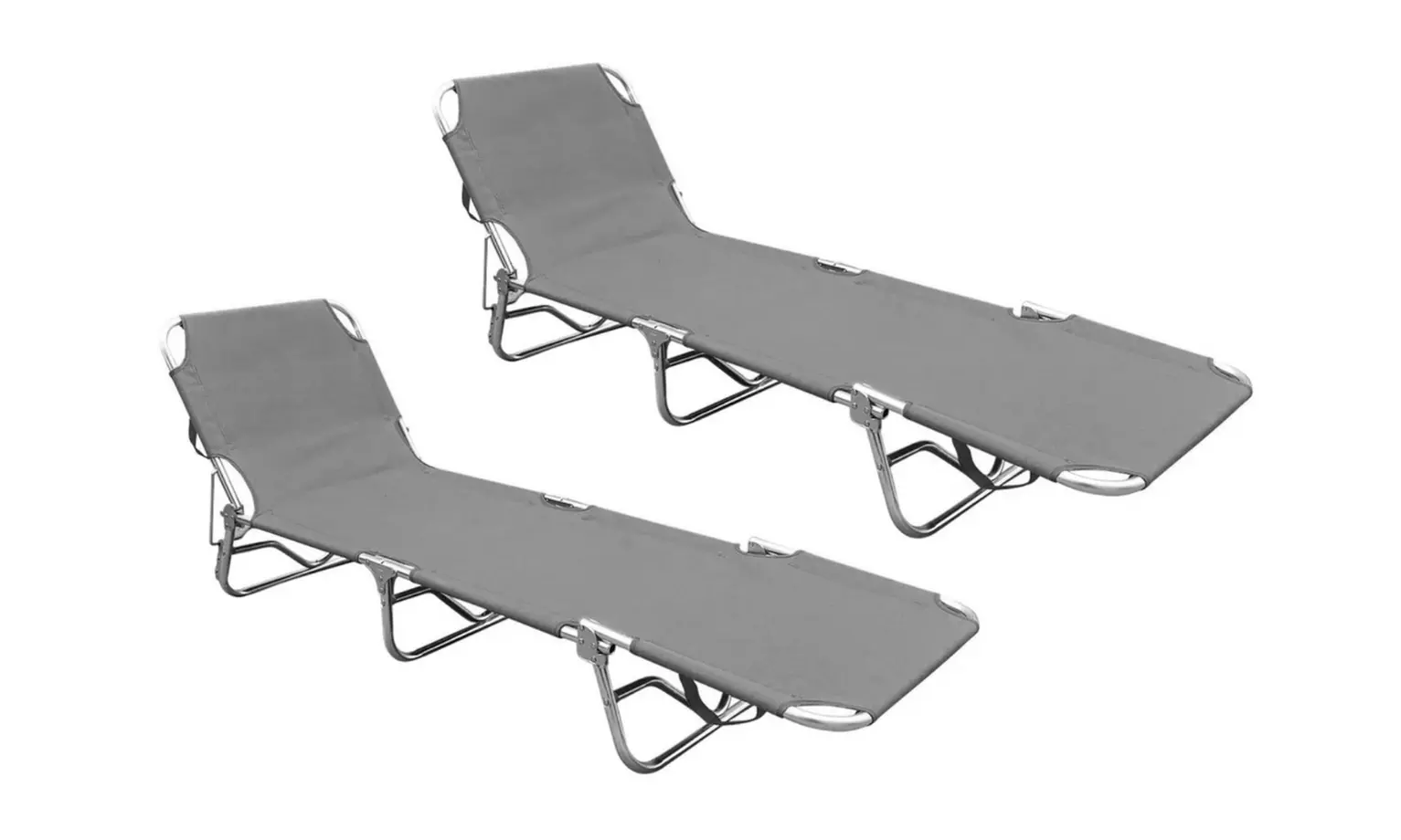 Set 2 pezzi lettino pieghevole da spiaggia