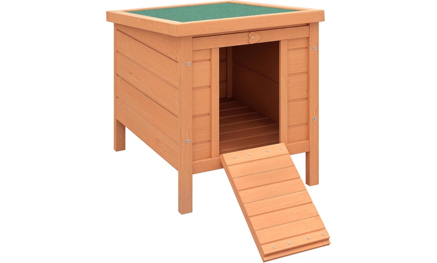 Image 2: Pawhut Outdoor Wooden Rabbit Hutch Collection