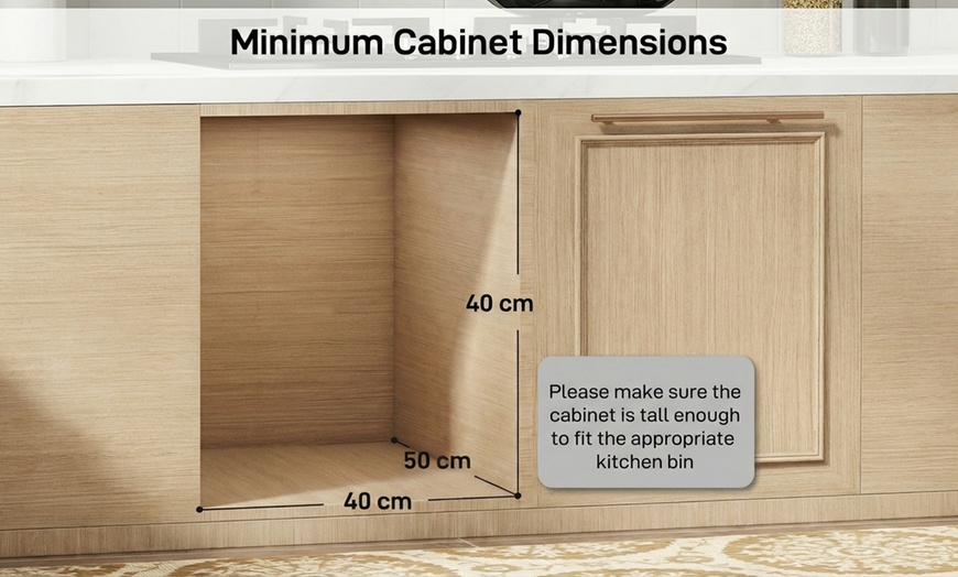 Image 6: HOMCOM Soft-Close Pull-Out Under-Sink Bin with Dual 15L Compartments