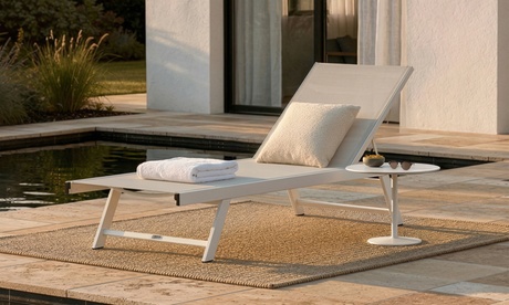 Home Deluxe Home Deluxe Gartenliege NAILEA - Weiß, White