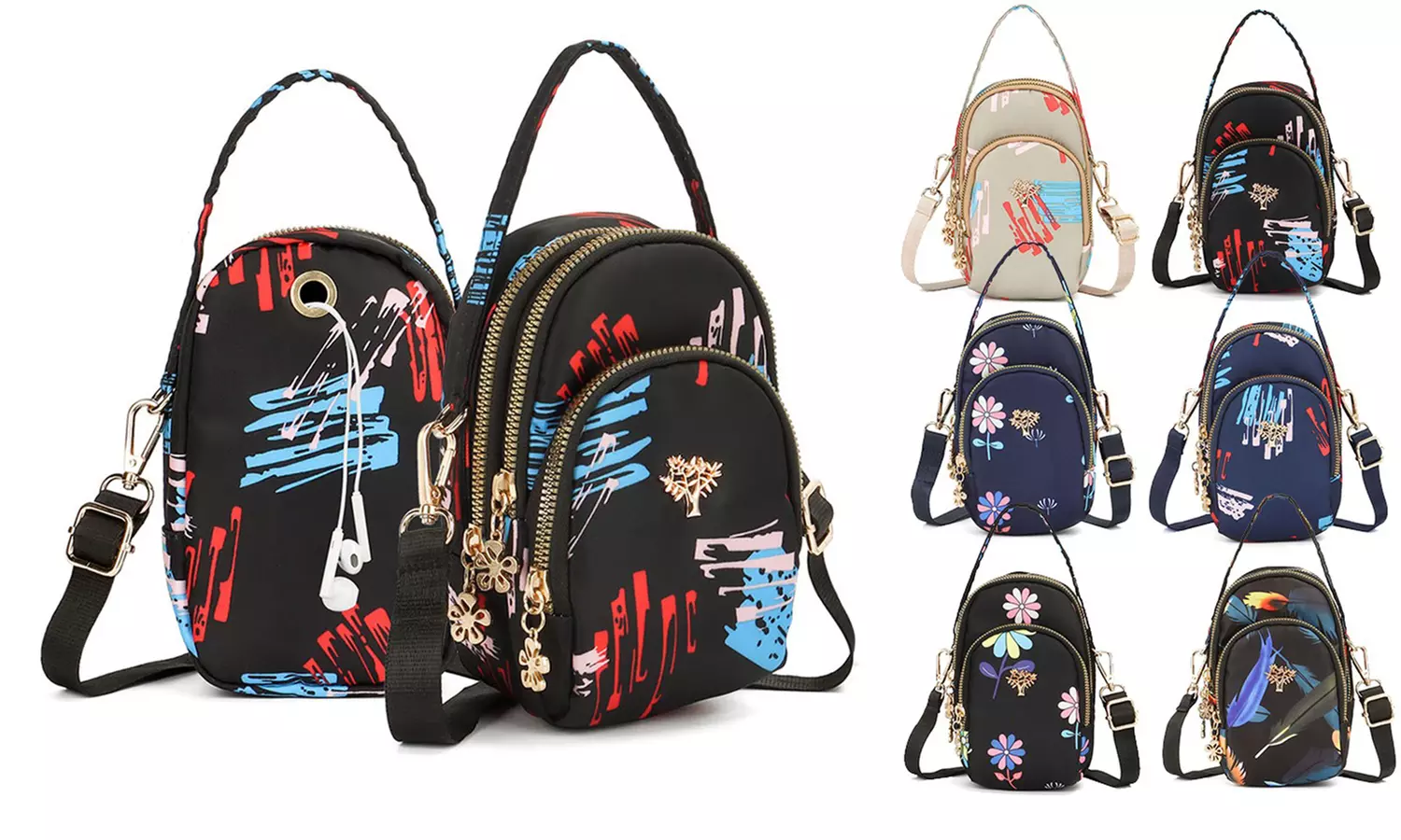 Women Small Cell Phone Purse Wallet Handbag Case Shoulder Bag Cross-body Pouch - Primary Image