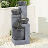 Image 17: Outdoor Multi-Tier Ceramic LED Fountain Water Feature
