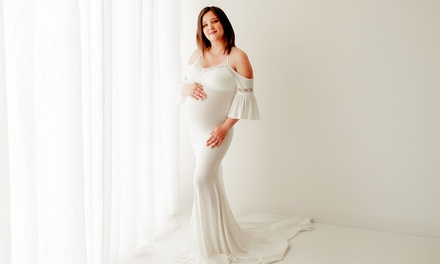 Shooting photo grossesse jusqu'à 3 personnes avec conseils et accès au dressing future maman