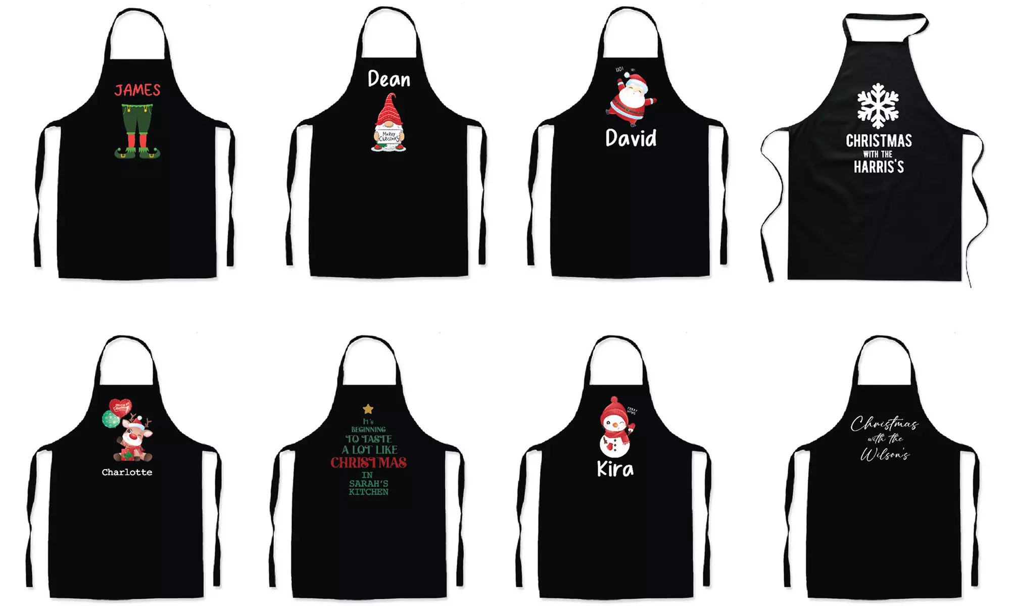 Customized Christmas Aprons for Children and Adults!