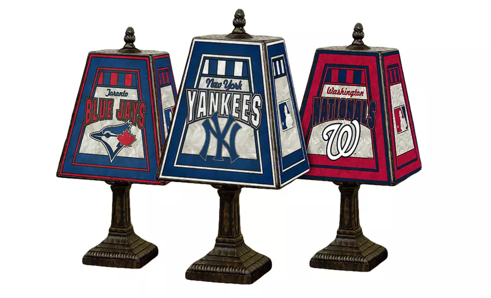 MLB 14" Art Glass Table Lamp - Primary Image