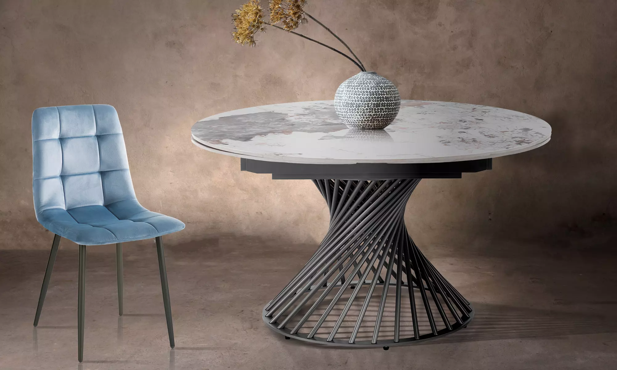 Tomasucci ausziehbarer Esstisch Hut, Jorum oder Tychi Onice White