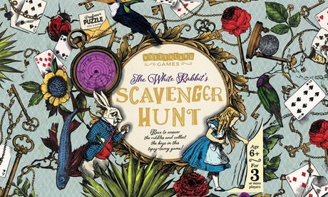 Groupon Unisex White Alice In Wonderland-Themed Rabbit Scavenger Hunt Game