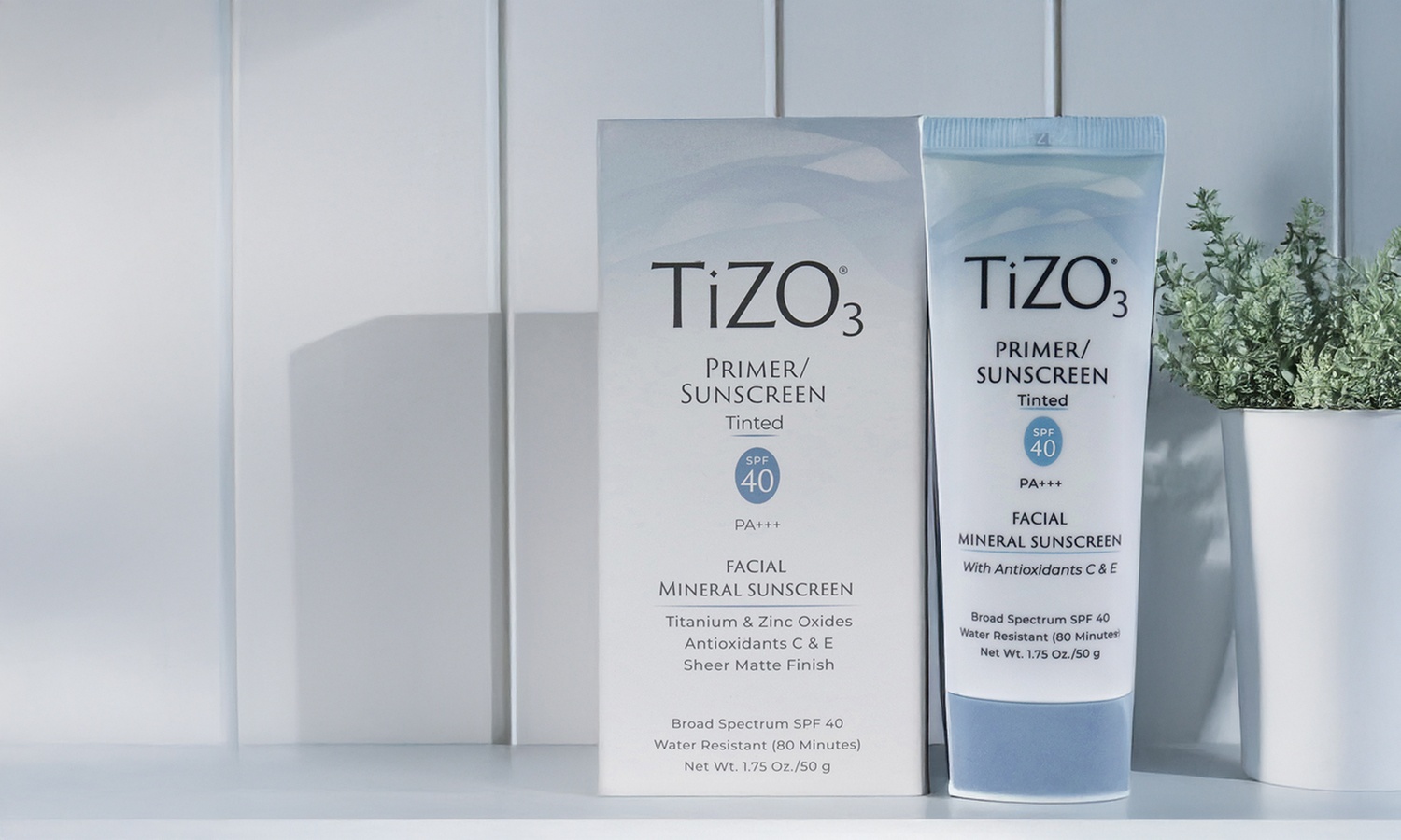 Tizo Tizo3 Facial Primer Tinted SPF 40 For Unisex 1.75 oz Sunscreen