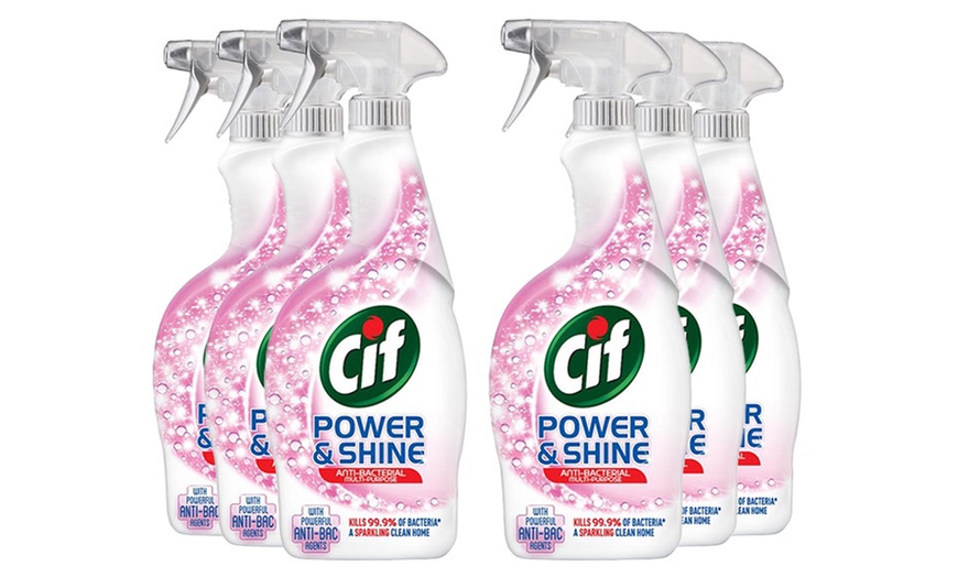 Image 2: 6, 8 or 10 CIF Power and Shine Antibacterial Multi-Purpose Spray 700ml