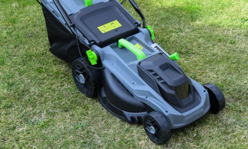 Image 5: Aerotek 1600W Lawn Mower and 12V Grass Trimmer