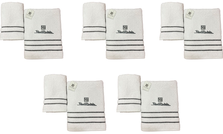 Image 12: 3 ou 5 ensembles de 2 serviettes Renato Balestra