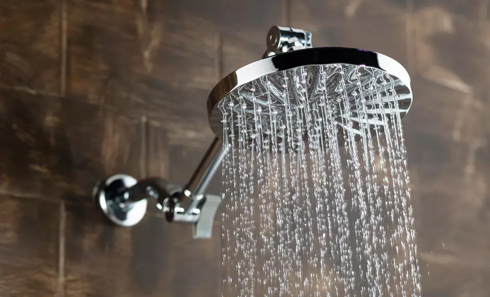 $14.99 for a Chrome Rain Showerhead with Extension Arm (Up to $54.98 List Price). Two Options Available. Free Returns. - Second Medium