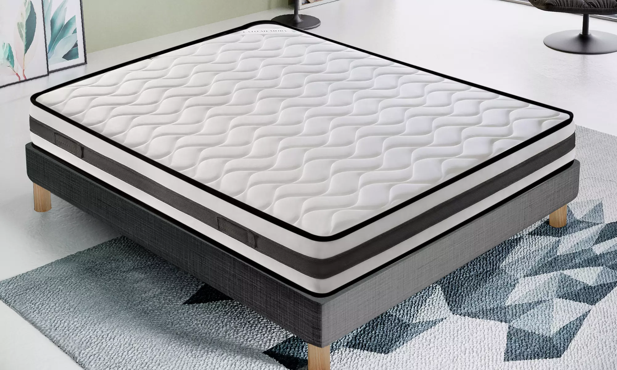Matelas orthopédique double confort à zones différenciées, taille au choix - Primary Image