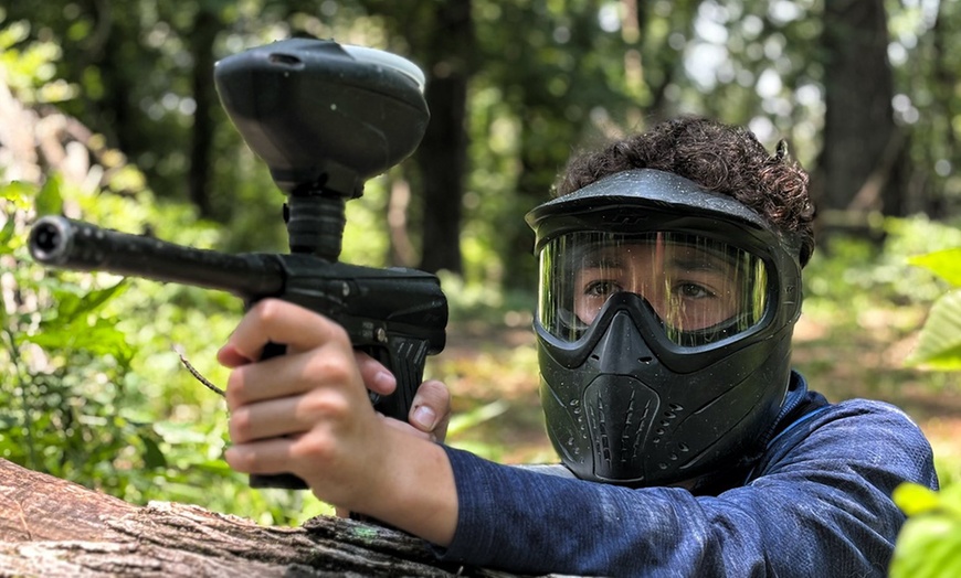 Image 6: Up to 6 Open-Play Passes w/ Paintball Gun and Safety Mask