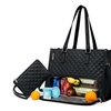Image 3: Stylish 2-in-1 Tote Bag for Work/Travel with Insulated Lunch Section