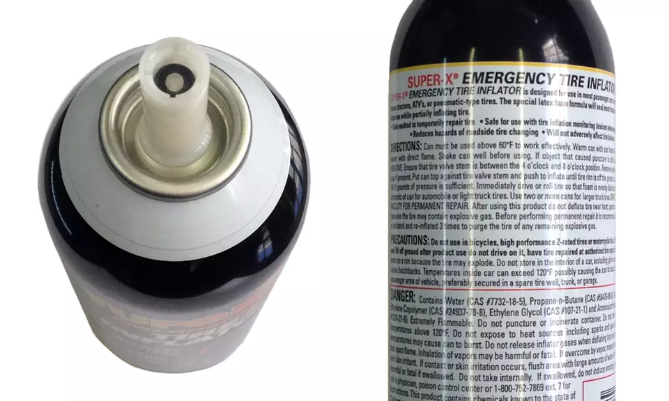 Super-X Emergency Tire Inflator; 12. Oz. - Second Medium