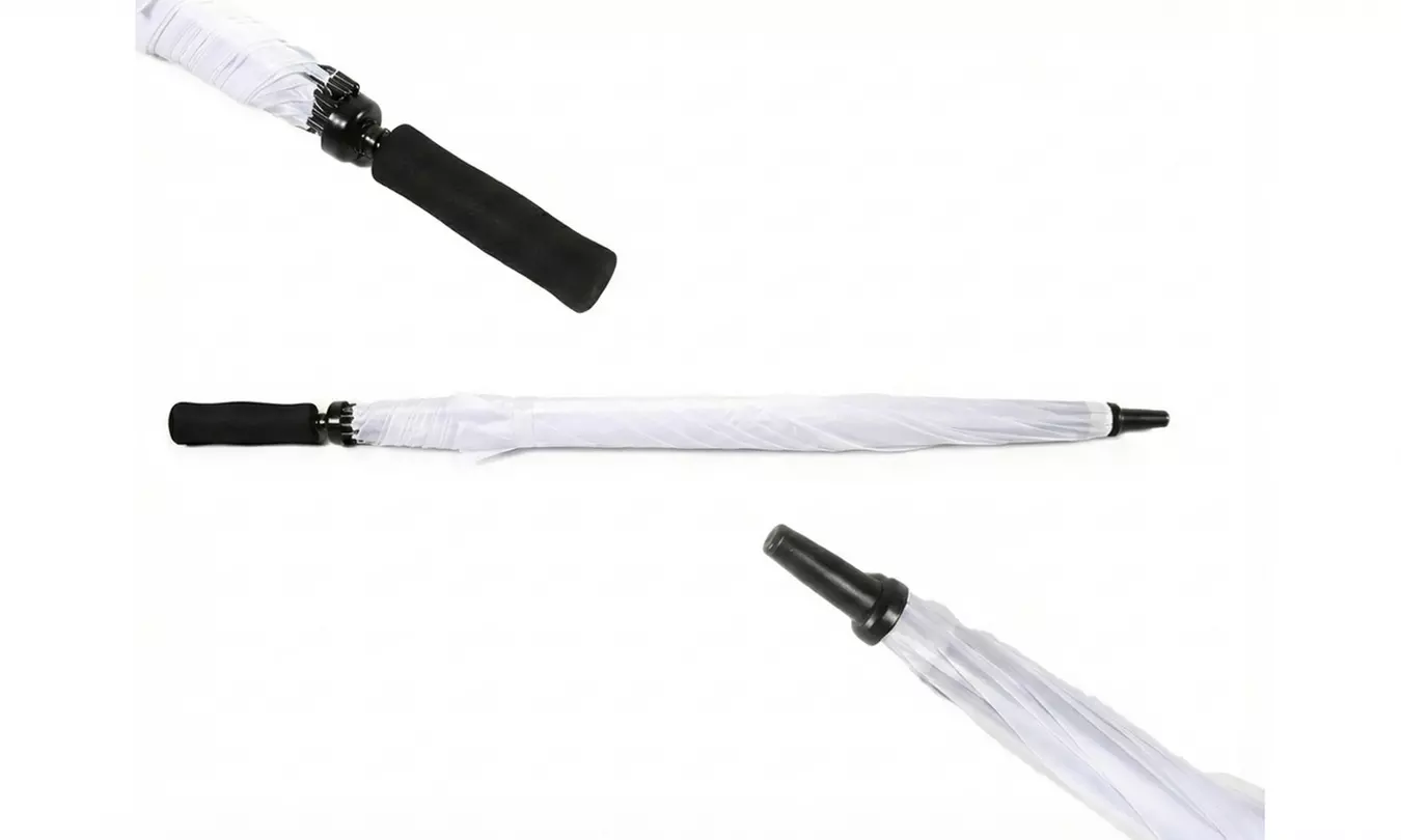 White Golf Umbrella with Fibreglass Frame