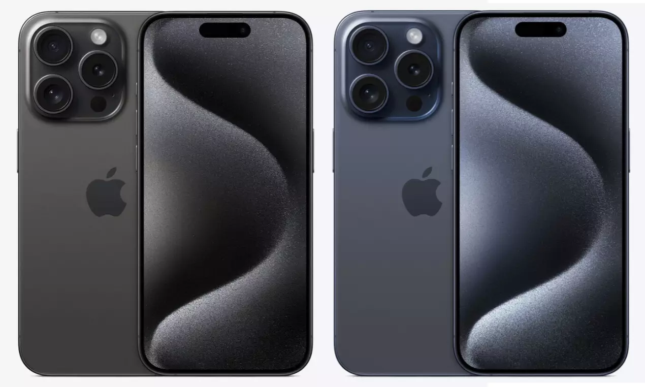 Apple iPhone 15 Pro 128 GB (neu) in Titan Schwarz oder Titan Blau - Primary Image