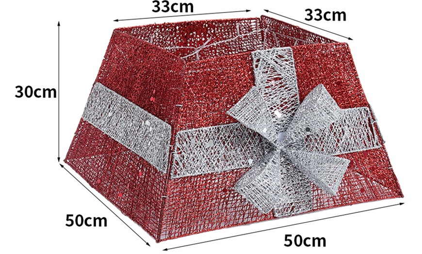 Image 13: Living And Home Christmas Square Tree Collar Basket