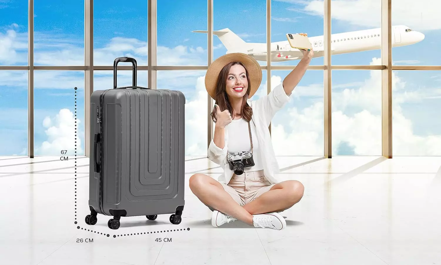 8 Wheel Premium Travel Suitcase TSA Lock Highly Durable 100+ Airline Approved