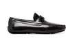 Ferragamo Men's Designer Leather Loafers | Penny Style Slip-Ons - Second Medium