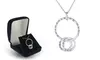 Personalized 3-Ring Pendant in Rhodium Plated Solid Sterling Silver from SilvexCraft Design