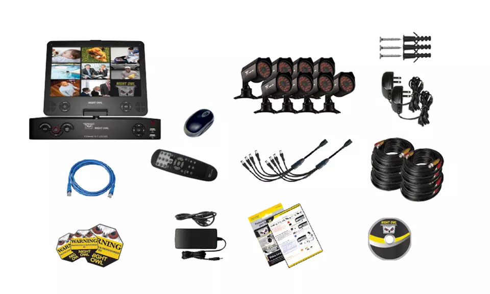 Night Owl 8-Channel Security System with 8 Cameras and 500GB DVR (Refurbished) - Second Medium