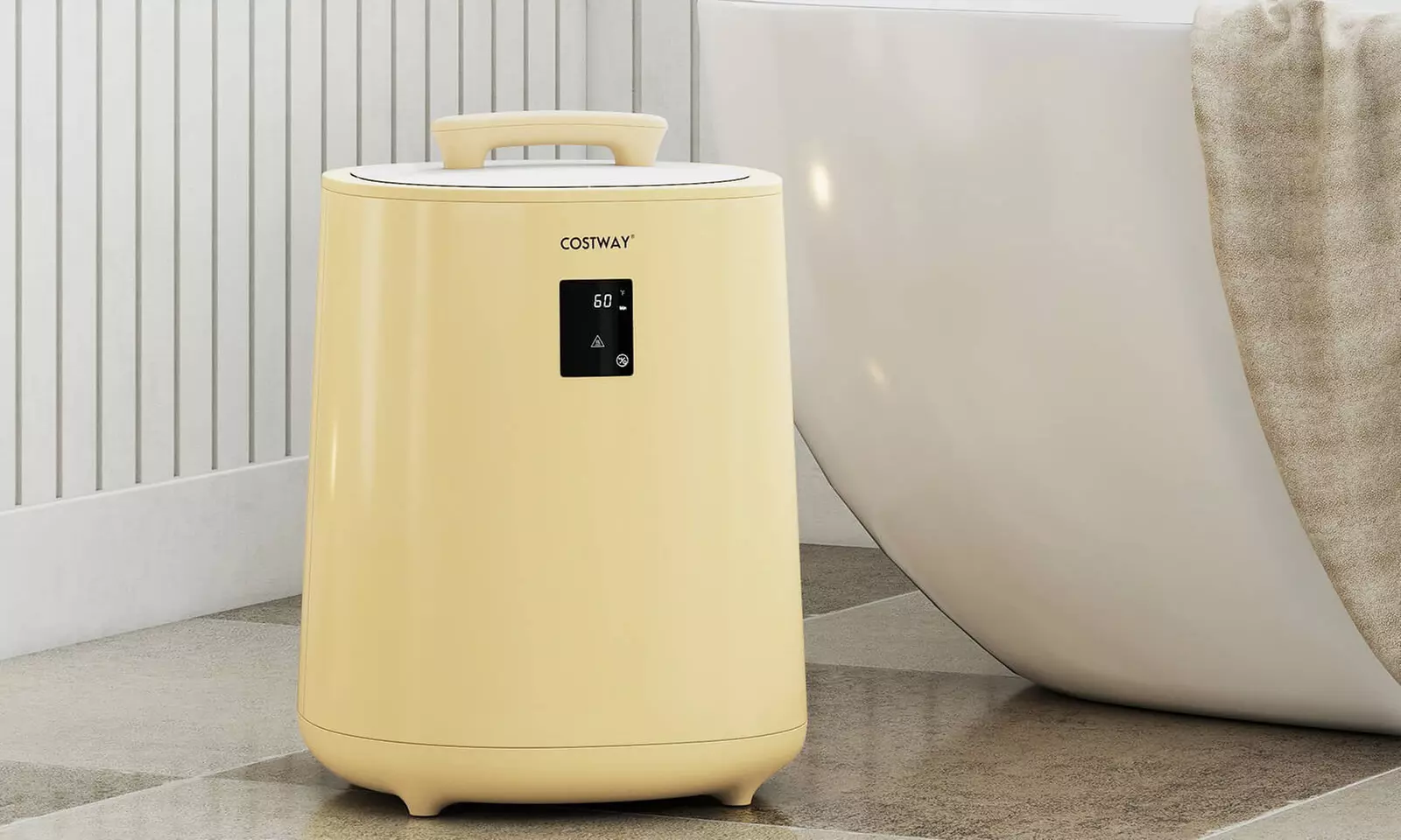 Costway 18 L Towel Warmer for Bathroom Luxury Towel Heater with LED Display