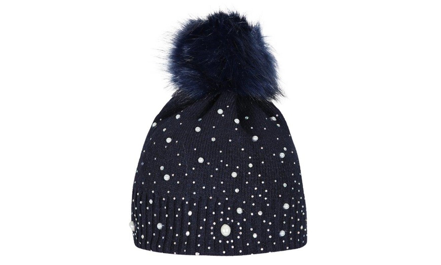 Image 4: Kurt Muller Faux Fur Bobble Hat