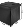 Image 24: Pouf carré en simili cuir avec espace de rangement