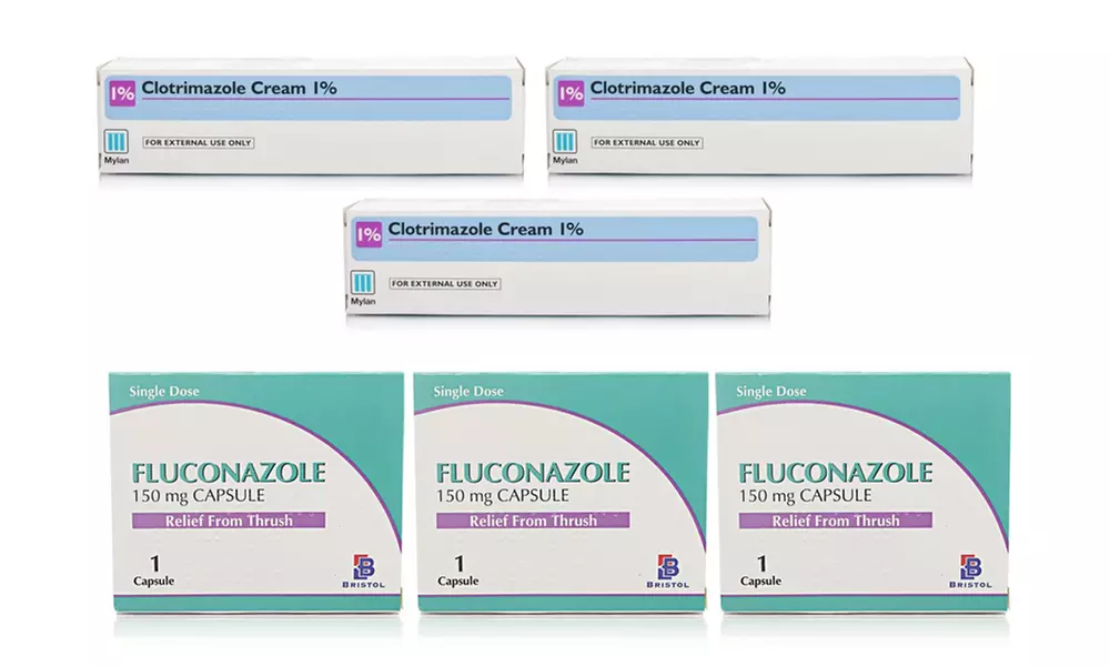 Three Thrush Treatment Clotrimazole and Fluconazole Duo Packs for £6.99 - Primary Image