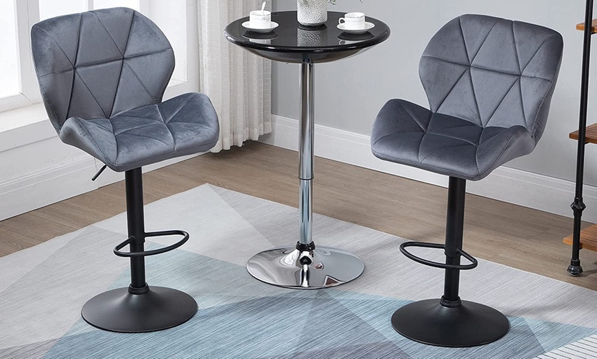 Image 7: Set of Two HomCom Bar Stools; Choice of design