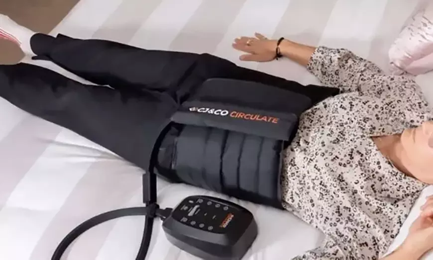 Image 1: Lymphatic Drainage Compression with Optional Himalayan Salt Foot Soak