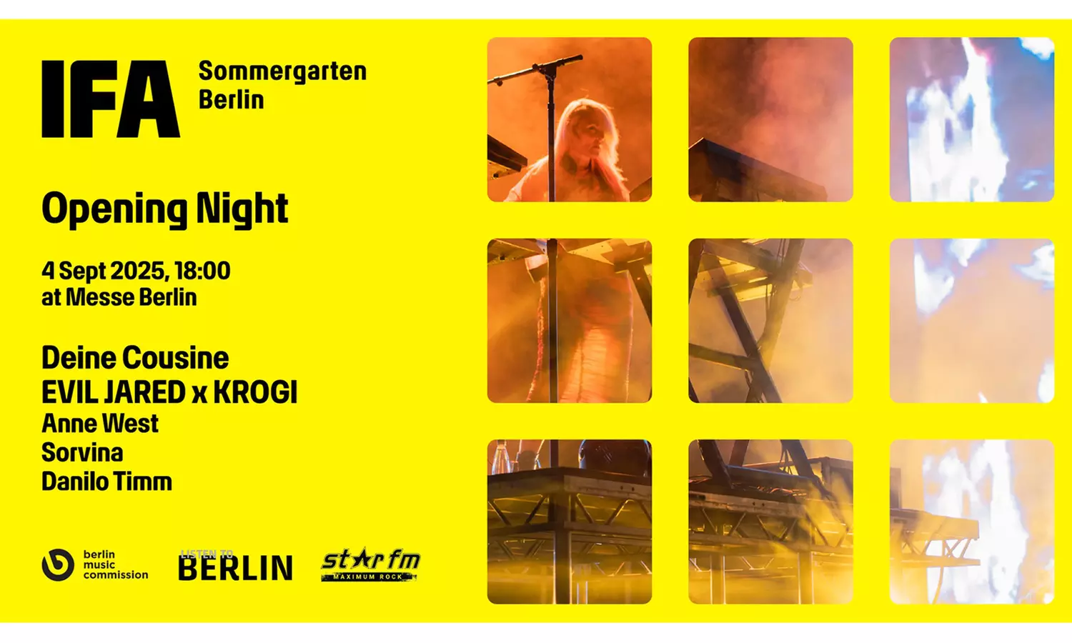 Next Level Music: IFA Sommergarten Opening Night inkl. Tageskarte für die IFA Berlin 2025 (33% sparen) - Primary Image