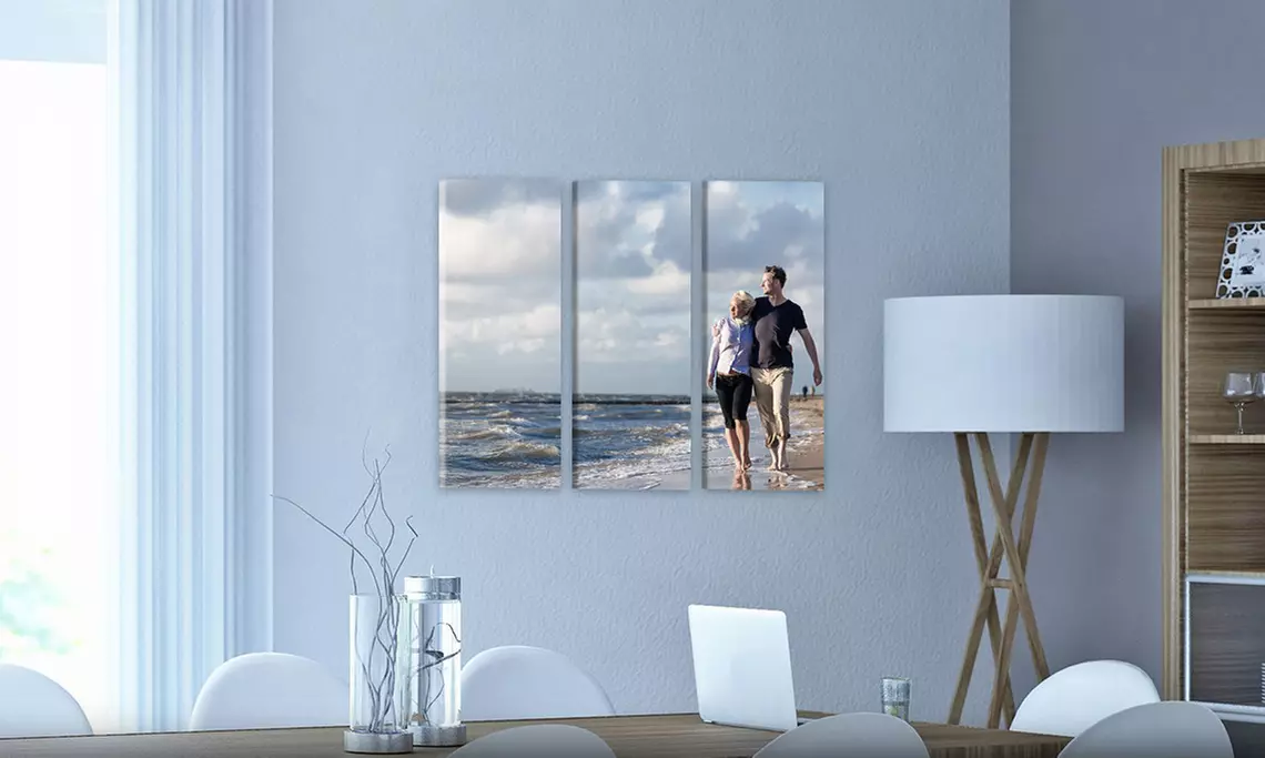 One Custom 36"x24", 48"x24", or 60"x40" Three-Panel Canvas Print from CanvasOnSale (Up to 89% Off) - Primary Image